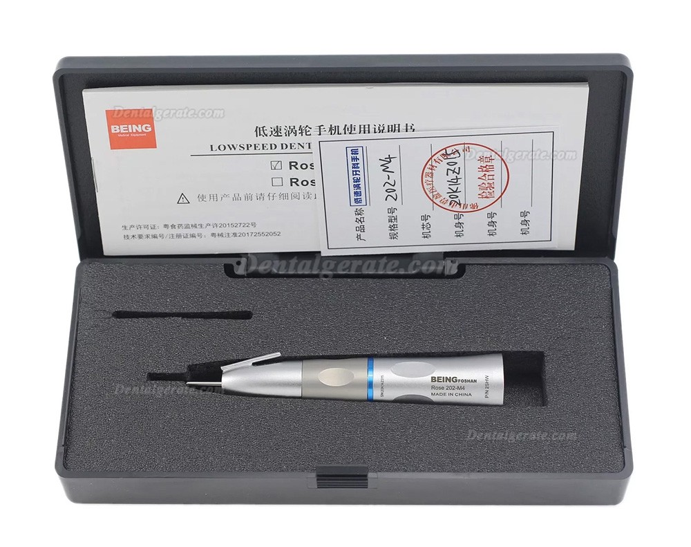 BEING 202SHBW Dental Gerades chirurgisches Dentalhandst&uuml;ck (mit Glasfaser)